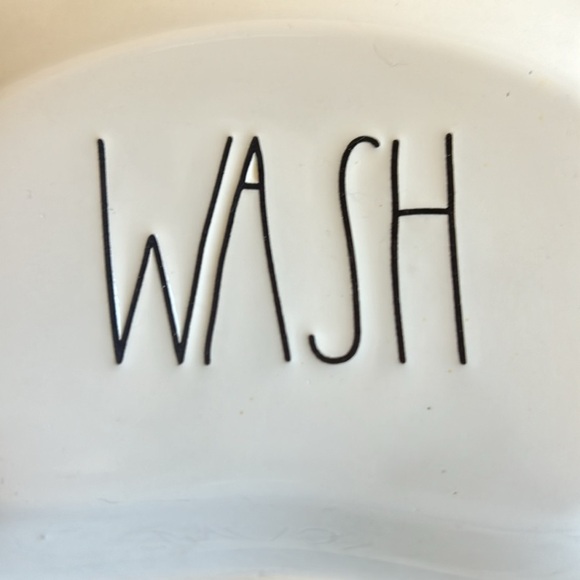 Rae Dunn “Wash” Soap Dish White - Picture 2 of 4
